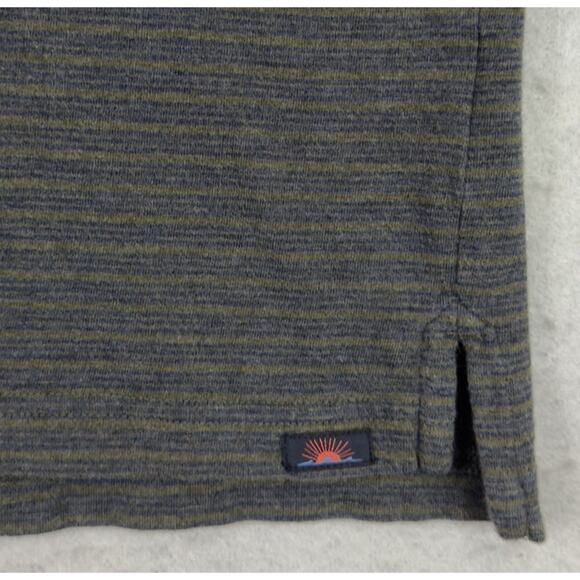 Faherty Long Sleeve Polo Shirt XL Striped Pima Modal Soft Knit - Picture 7 of 11